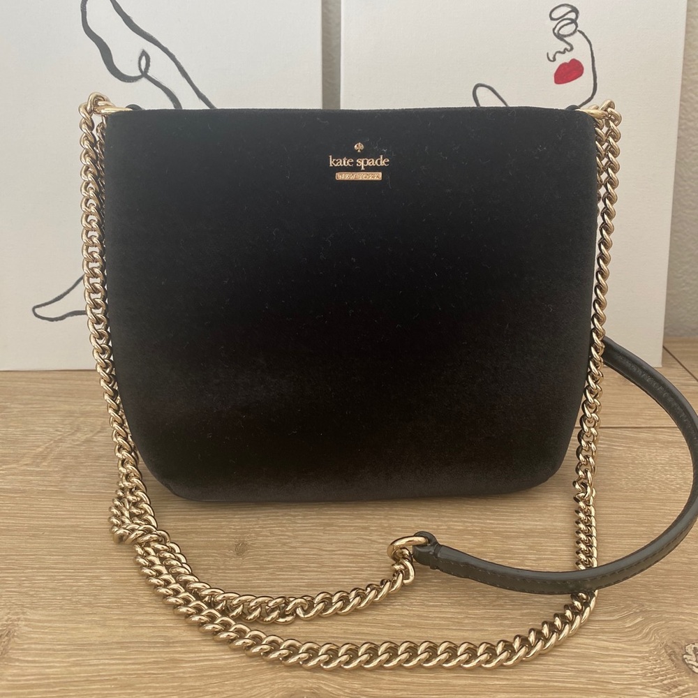 Kate Spade velvet shoulder bag